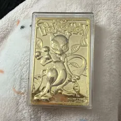 Burger King Pokemon TCG Mewtwo 1999 Gold Metal Holo Promo Limited EN Oversize - Image 1