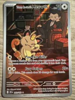 Team Rockets Meowth Destined Rivals Illustration Card 203/182 - Image 1