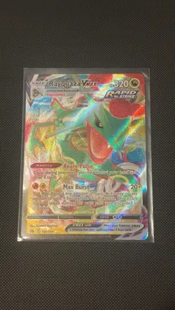 Pokemon TCG Rayquaza VMAX Holo Ultra Rare Card Crown Zenith 101/159 NM Condition - Image 1