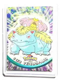 Topps Series 1 1999 TV Animation Ed VENUSAUR #03 Pokemon Character Card - Image 1