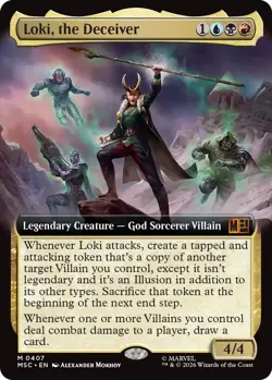 x1 Loki, the Deceiver - Extended Art M MTG Commander: Marvel Super Heroes M/NM, - Image 1
