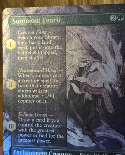 MTG Final Fantasy, Summon; Fenrir - Borderless Foil -- Light Played - Image 2