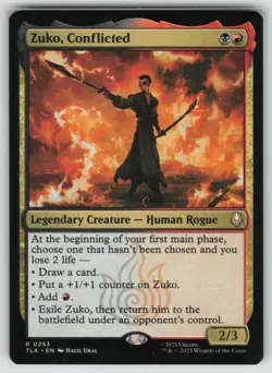 MTG Zuko, Conflicted Normal Avatar: The Last Airbender # 253 NM - Image 1