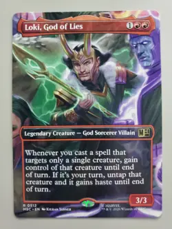 MTG Loki, God of Lies Commander: Marvel Super Heroes Borderless Rare - Image 1