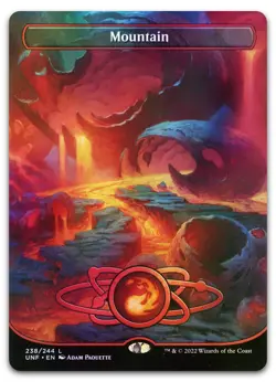 Mountain (238) (Borderless) #238 (Foil) (NM) Unfinity UNF Magic MTG - Image 1