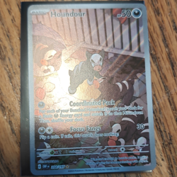 Pokemon TCG Houndour 204/197 SV03 Obsidian Flames Illustration Rare Holo Eng - Image 1