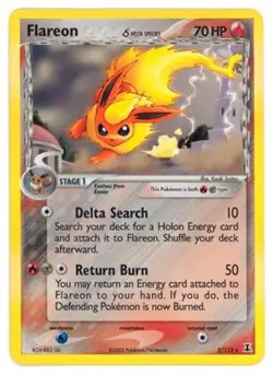 Flareon (Delta) - 5/113 - Holo Rare DMG, English Pokemon EX Delta Species - Image 1