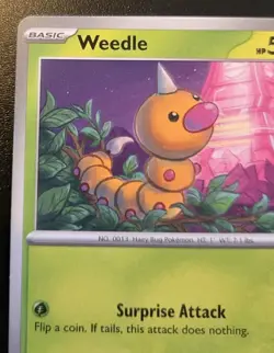 Weedle 001/086 Common Mega Evolution: Chaos Rising Pokemon TCG - Image 2