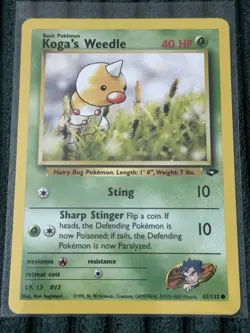 Pokemon Gym Challenge Koga's Weedle 82/132 - Image 1