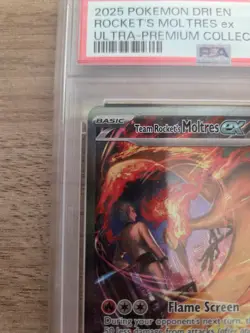 2025 POKEMON DRI EN-DESTINED RIVALS #229 TEAM ROCKET'S MOLTRES EX PSA 10 STAMP - Image 3