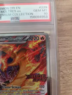 2025 POKEMON DRI EN-DESTINED RIVALS #229 TEAM ROCKET'S MOLTRES EX PSA 10 STAMP - Image 4