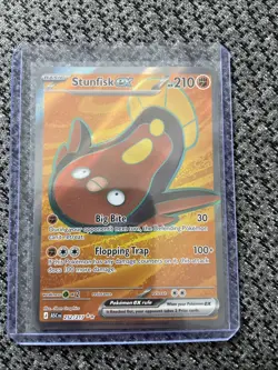 Pokemon TCG Ascended Heroes Stunfisk EX Full Art 252/217 NM - Image 1
