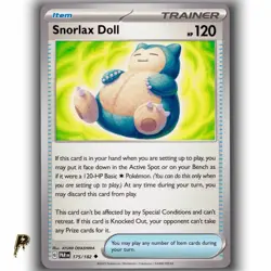 Pokemon Paradox Rift Snorlax Doll 175/182 Non Holo Uncommon NM - Image 1