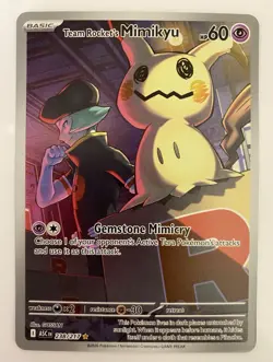 Pokemon Team Rocket's Mimikyu 238/217 ASCENDED HEROS PSA 10 CONTENDER - Image 1