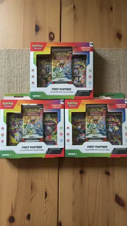 Pokemon First Partner Illustration Collection Series 1 Brand New & Sealed x3 (3) - Image 1