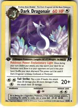 Dark Dragonair 33/82 Team Rocket Pokemon LP Fast Ship - Image 1