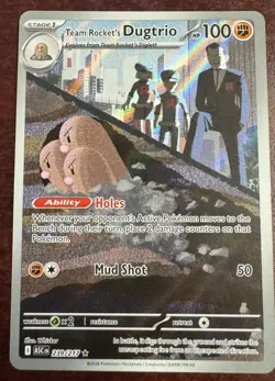 Team Rocket's Dugtrio 239/217 Illustration Rare Ascended Heroes Pokemon NM - Image 1