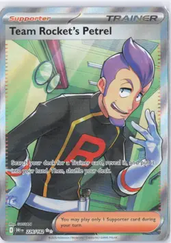 Pokemon TCG Team Rocket’s Petrel Full Art Trainer Destined Rivals 226/182 - Image 1