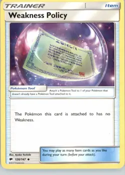 Weakness Policy 126/147 Uncommon Burning Shadows Pokemon Near Mint - Image 1