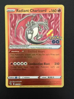 Pokemon TCG Radiant Charizard 011/078 Pokemon GO Holo - Image 1