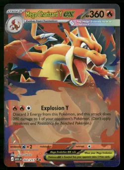 Mega Charizard Y ex 022/217 Double Rare Ascended Heroes Pokemon Near Mint - Image 1