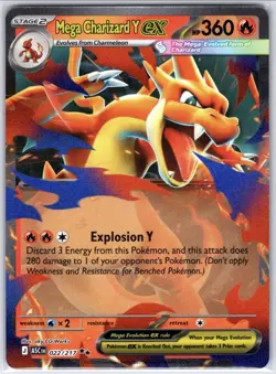 Mega Charizard Y ex 022/217 Double Rare Ascended Heroes Holo NM - Image 1