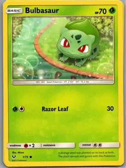 2017 Bulbasaur #1/73 Pokemon Shining Legends POKE#19 - Image 1