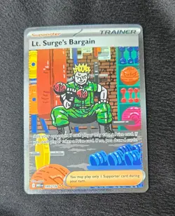 Pokemon Lt. Surge's Bargain 185/132 Me01: Mega Evolution Holo SIR - Image 1