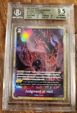 Judgment Of Hell OP02-089 Alt Art R BGS 9.5 (PSA 10) GEM 💎 Mint One Piece TCG - Image 1