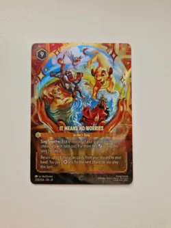 Disney Lorcana TCG It Means No Worries 208/204 Enchanted Reign of Jafar Card NM - Image 1