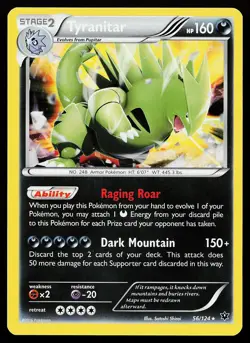 Tyranitar 56/124 Holo Rare Fates Collide Pokemon Card - Image 1