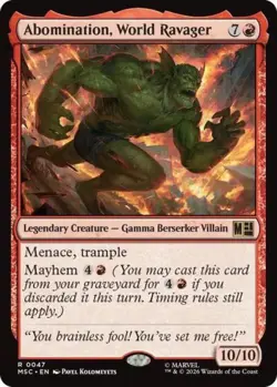~ Abomination, World Ravager ~ NM ~ Commander: Marvel Super Heroes ~ MTG ~ - Image 1