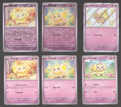 Fidough Pokemon Card Collection Set of 6 English Cards Cute Reverse Holo Shiny - Image 1