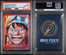One Piece En Monkey D Luffy Premium Card Collection Film Red P-022 PSA 10 Gem - Image 3