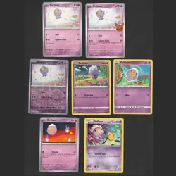 Drifloon Pokemon Card Collection Set of 7 English Cards Cute Reverse Holo - Image 1