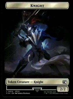 FINAL FANTASY #2 // 10 Hero (0002) // Knight Double-Sided Token - Image 2
