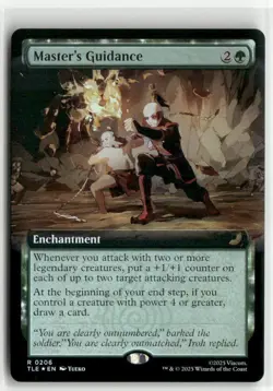 Master's Guidance Extended Art FOIL Avatar The Last Airbender MTG NM - Image 1