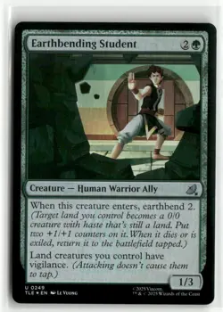 Earthbending Student FOIL Avatar The Last Airbender Eternal-Legal MTG NM - Image 1