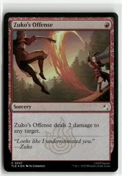 Zuko's Offense 0247 FOIL Avatar The Last Airbender Eternal-Legal MTG NM - Image 1
