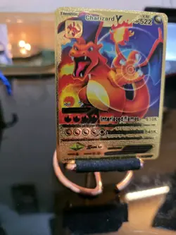 Pokemon Interlaced Flames Charizard V Gold Foil Card LV. 92 HP 522 Fan Art - Image 4