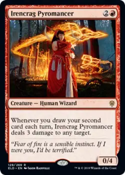 x1 Irencrag Pyromancer - Foil R MTG Throne of Eldraine M/NM, English - Image 1