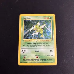 Holo Pokemon Jungle Set Scyther 10/64 (Unlimited, English) NM - Image 2