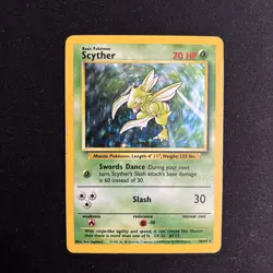 Holo Pokemon Jungle Set Scyther 10/64 (Unlimited, English) NM - Image 3