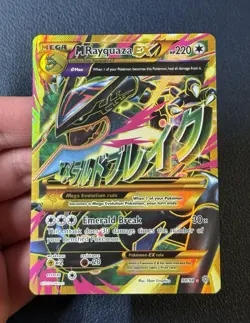 2015 Pokemon Shiny Mega Rayquaza EX Full Art 98/98 XY Ancient Origins NM - Image 2