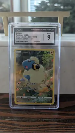 CGC 9 Mint Mareep GG34/GG70 Crown Zenith Full Art Illustration Rare Pokemon Card - Image 1