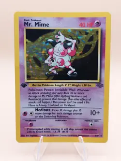 Mr. Mime 1st Edition Holo Rare Jungle 6/64 Pokemon Card - WOTC 1999 - Image 1