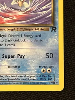 Pokemon Dark Golduck (1st Edition) 37/82 *Near Mint* Team Rocket ‘Never Played’ - Image 5