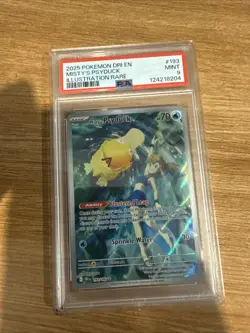 Misty's Psyduck 193/182 Destined Rivals Illustration Rare Holo PSA 9 - Image 1