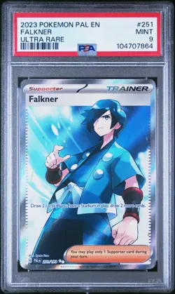 2023 POKEMON SCARLET & VIOLET PALDEA EVOLVED #251/193 FALKNER ULTRA RARE PSA 9 - Image 3