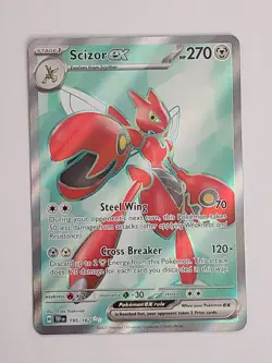 Pokemon TCG - Scizor ex 195/162 Temporal Forces Ultra Rare Mint+ Great 4 Grading - Image 1